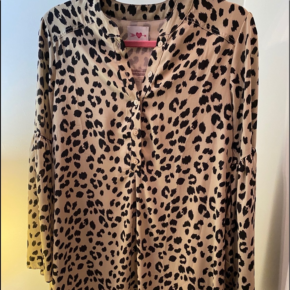 Cheetah print mini dress/tunic